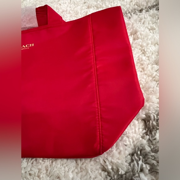 Coach Fragrance Red Tote Bag Travel Handbag Shopper Purse + freebies - Picture 11 of 15